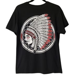 Native American Indian Tribal Headdress T-Shirt Adult Sma